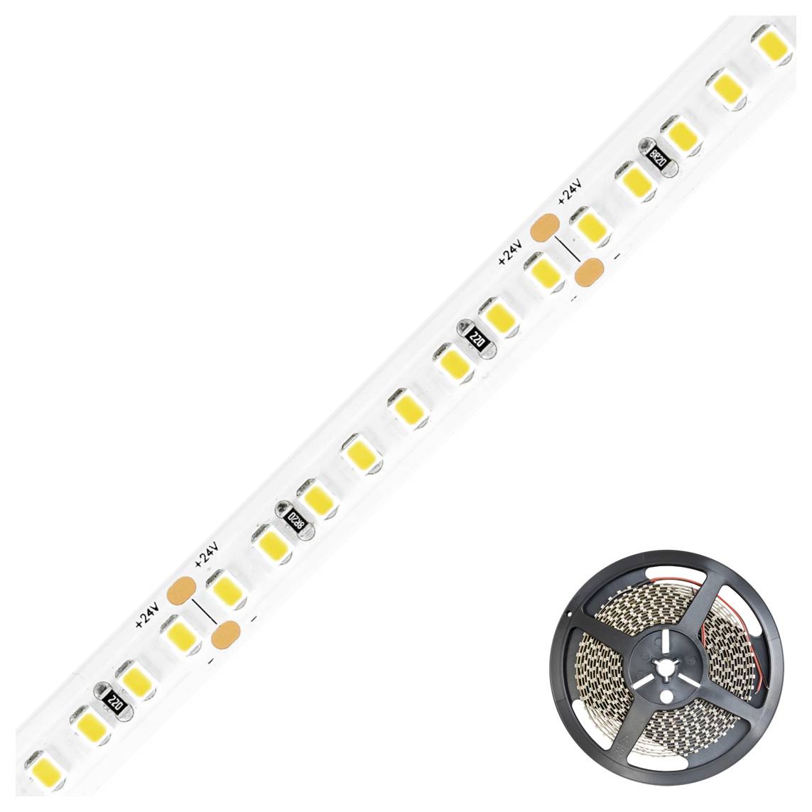 EVN SB2024802827 LED-Streifen EEK: D (A - G) mit offenem Kabelende 24V 5m Warmweiß 1St.