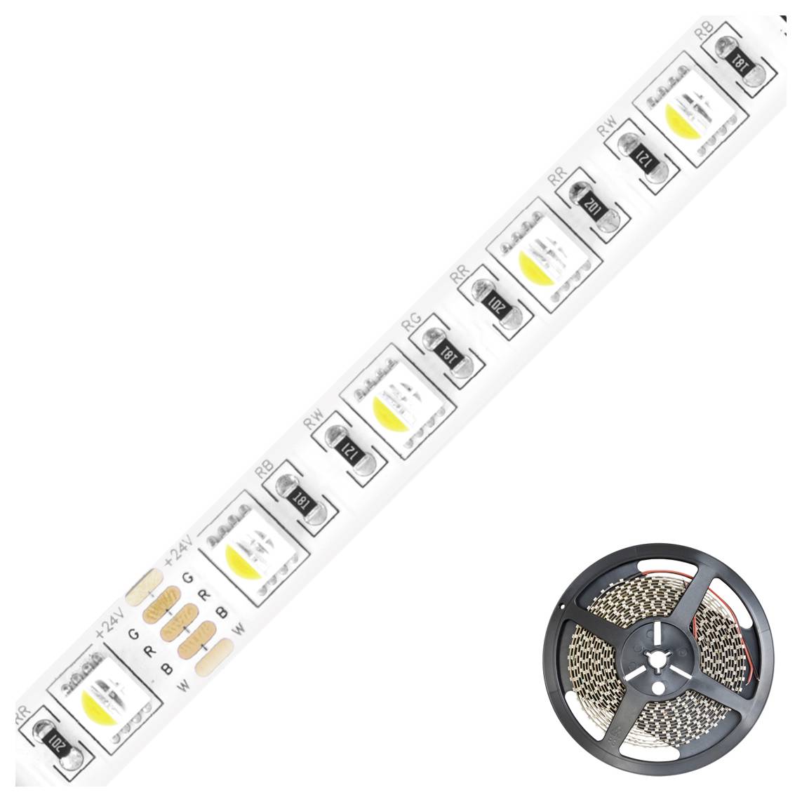 EVN SB5424150509902 LED-Streifen EEK: F (A - G) mit offenem Kabelende 24V 5m RGBW 1St.