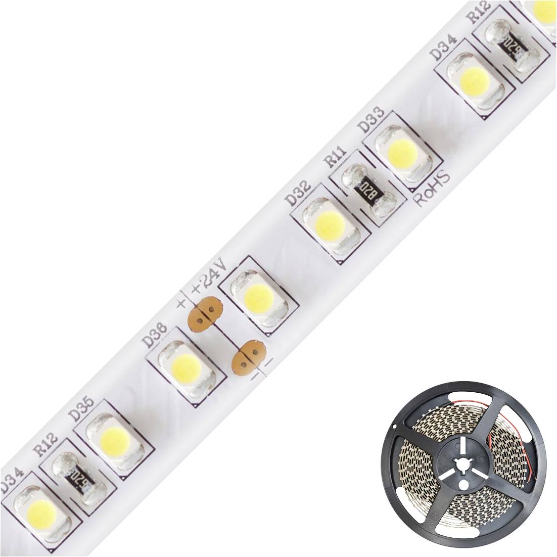 EVN SB5424602802 LED-Streifen EEK: E (A - G) mit offenem Kabelende 24V 5m Warmweiß 1St.
