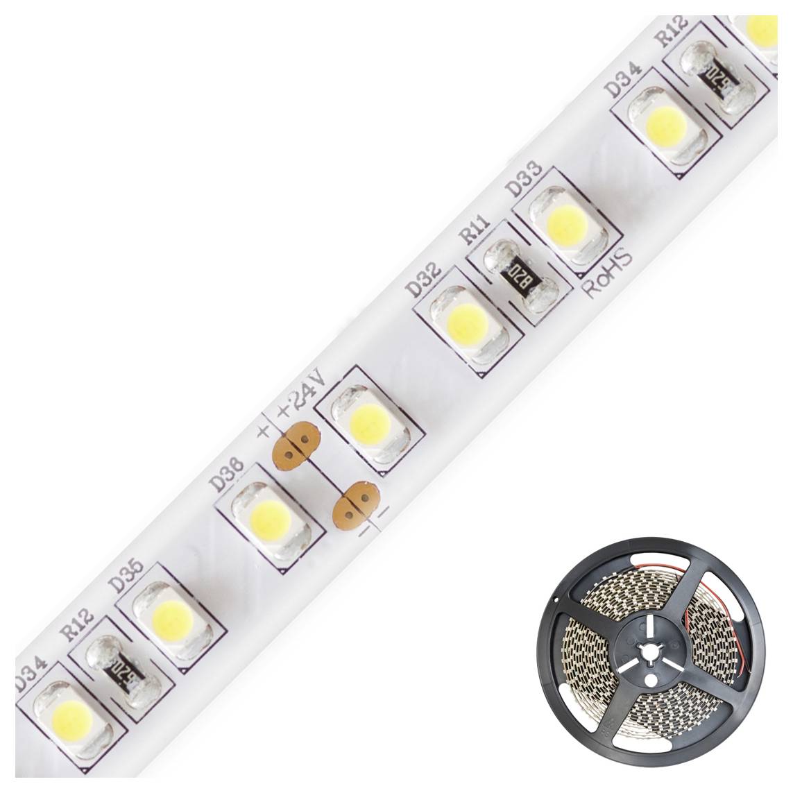 EVN SB5424602840 LED-Streifen EEK: F (A - G) mit offenem Kabelende 24V 5m Neutralweiß 1St.