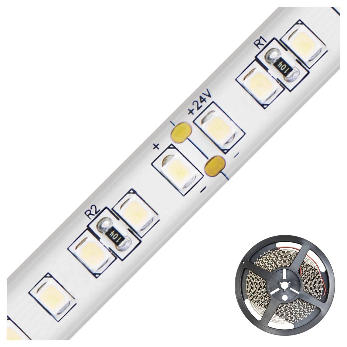 EVN SB67241402827 LED-Streifen EEK: F (A - G) mit offenem Kabelende 24V 5m Warmweiß 1St.