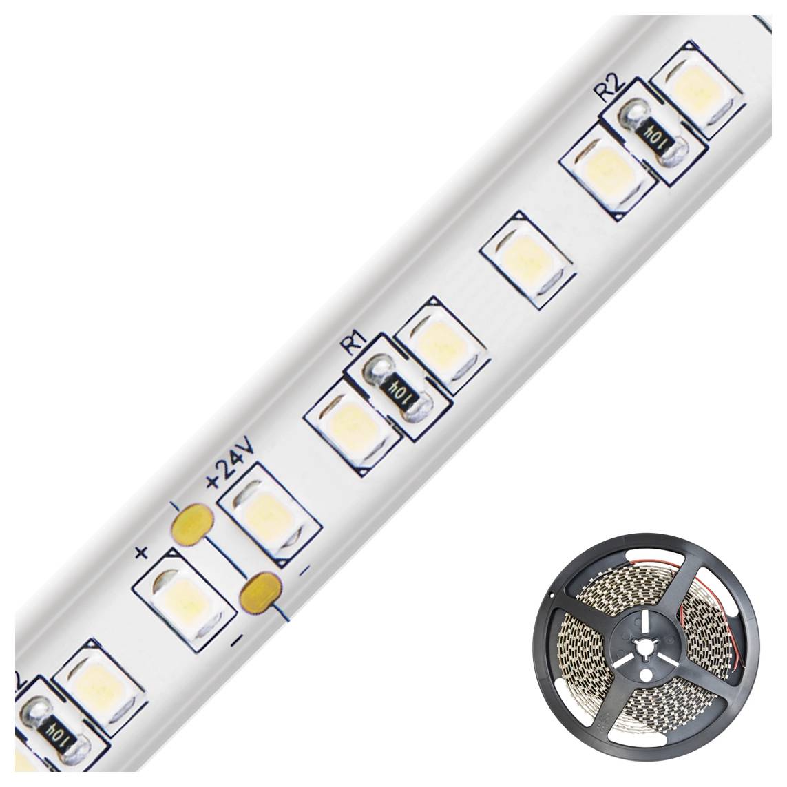 EVN SB6724702802 LED-Streifen EEK: F (A - G) mit offenem Kabelende 24V 5m Warmweiß 1St.