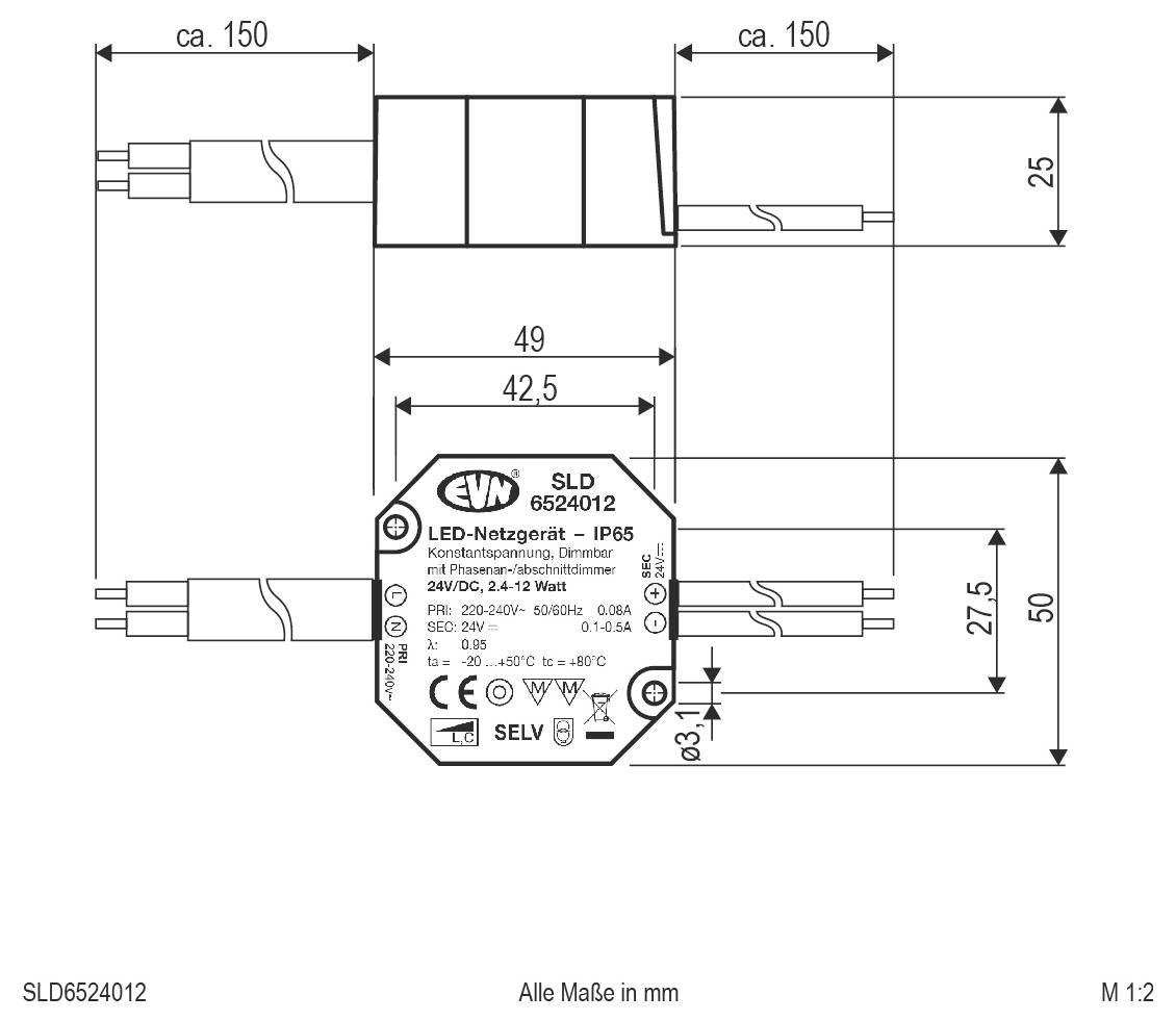 EVN SLD6524012 LED-Trafo Konstantspannung 24 V/DC 1St.