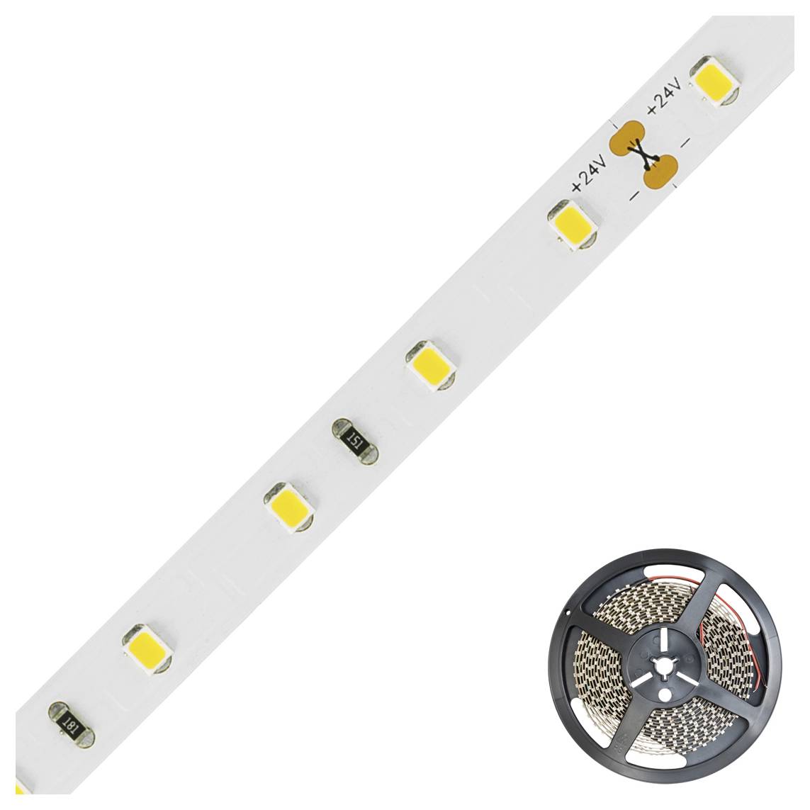 EVN STR2024302827 LED-Streifen EEK: E (A - G) mit offenem Kabelende 24V 5m Warmweiß 1St.