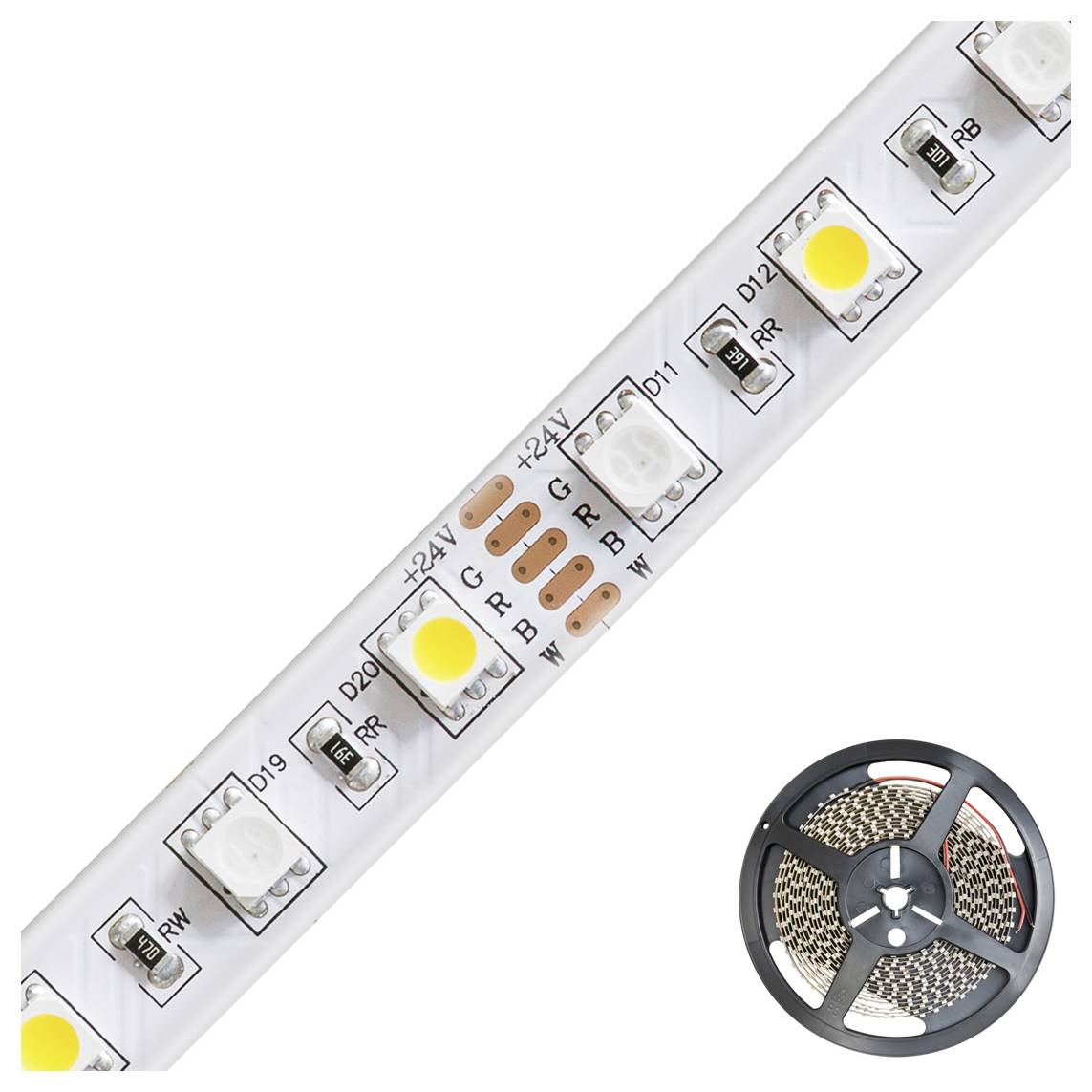 EVN STR542460509902 LED-Streifen EEK: G (A - G) mit offenem Kabelende 24V 5m RGBW 1St.