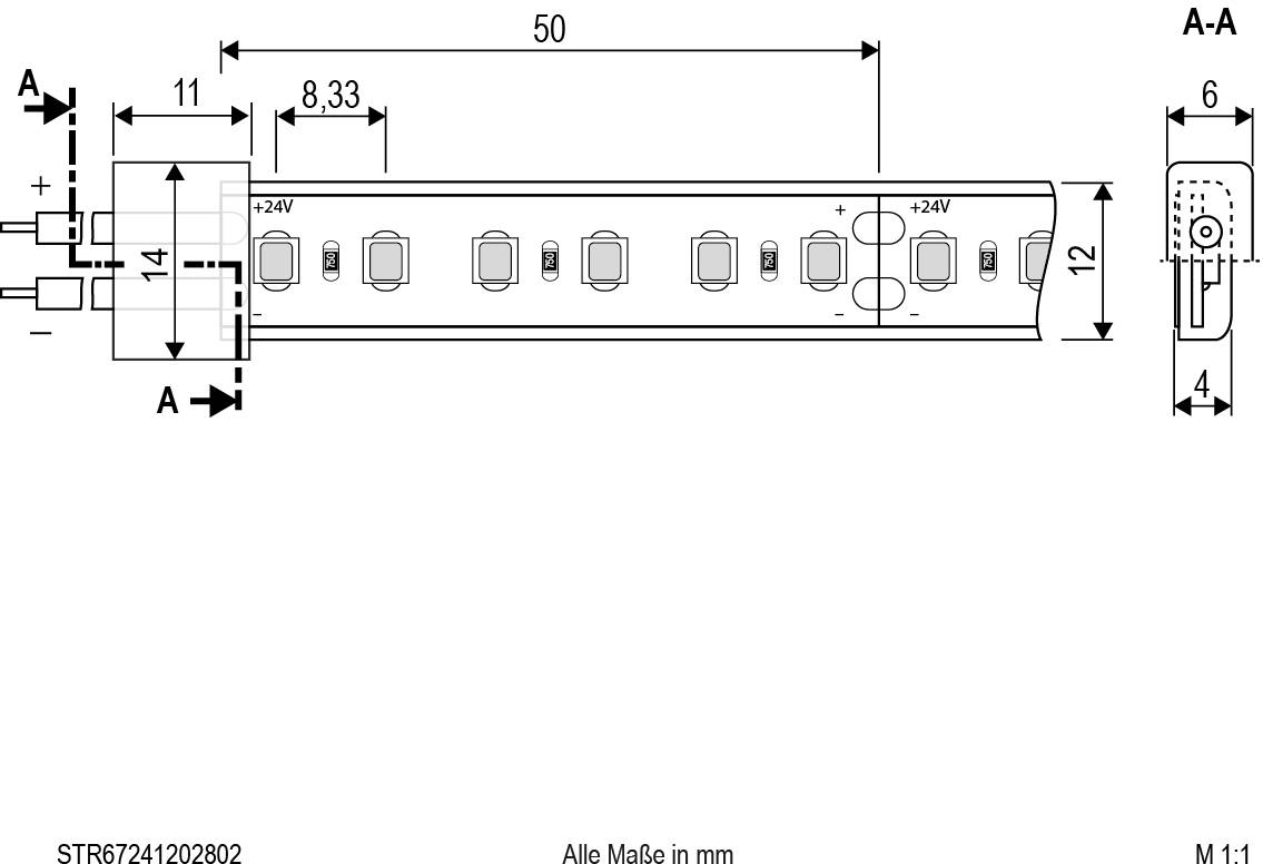 EVN STR67241202802 LED-Streifen EEK: G (A - G) mit offenem Kabelende 24V 5m Warmweiß 1St.