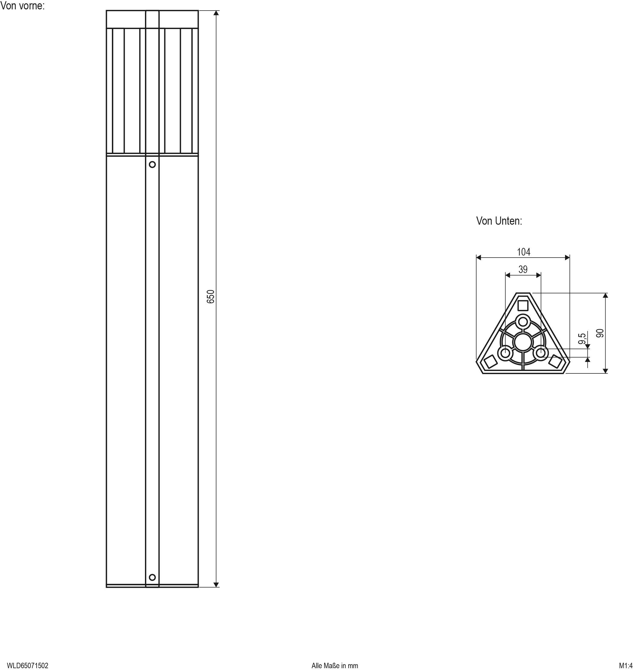 EVN WLD65071502 LED-Außenstandleuchte 7W Anthrazit