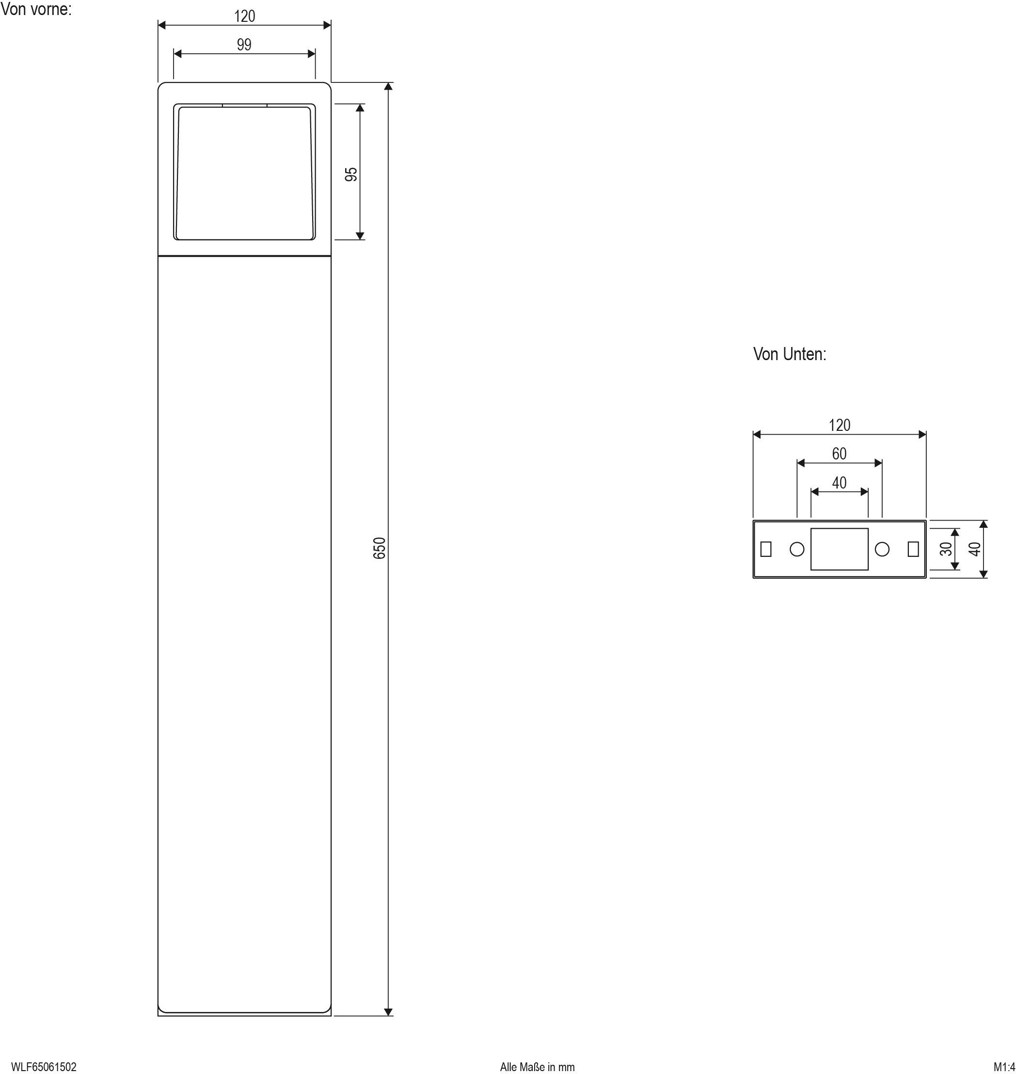 EVN WLF65061502 LED-Außenstandleuchte 6W Anthrazit