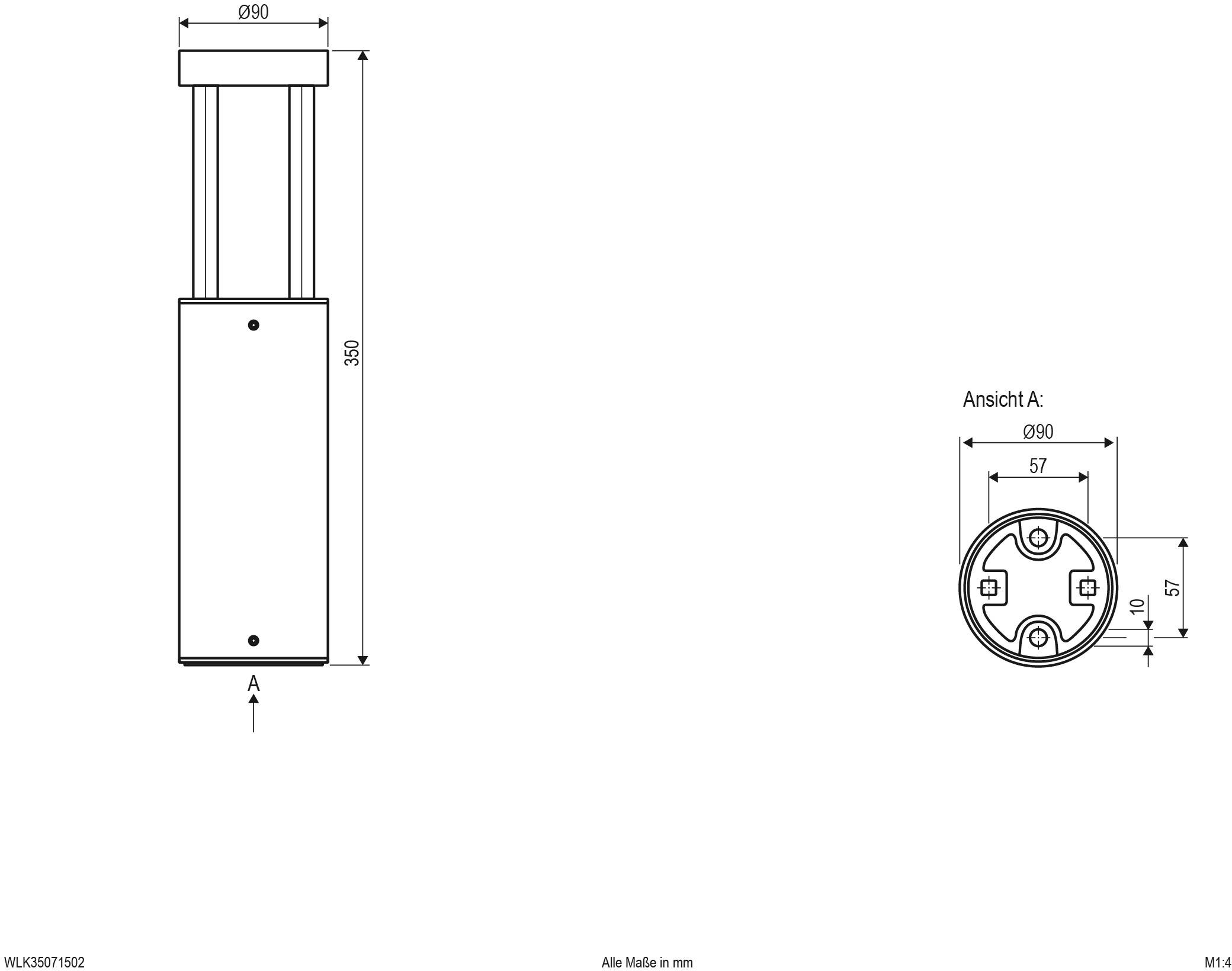 EVN WLK35071502 LED-Außenstandleuchte 7W Anthrazit