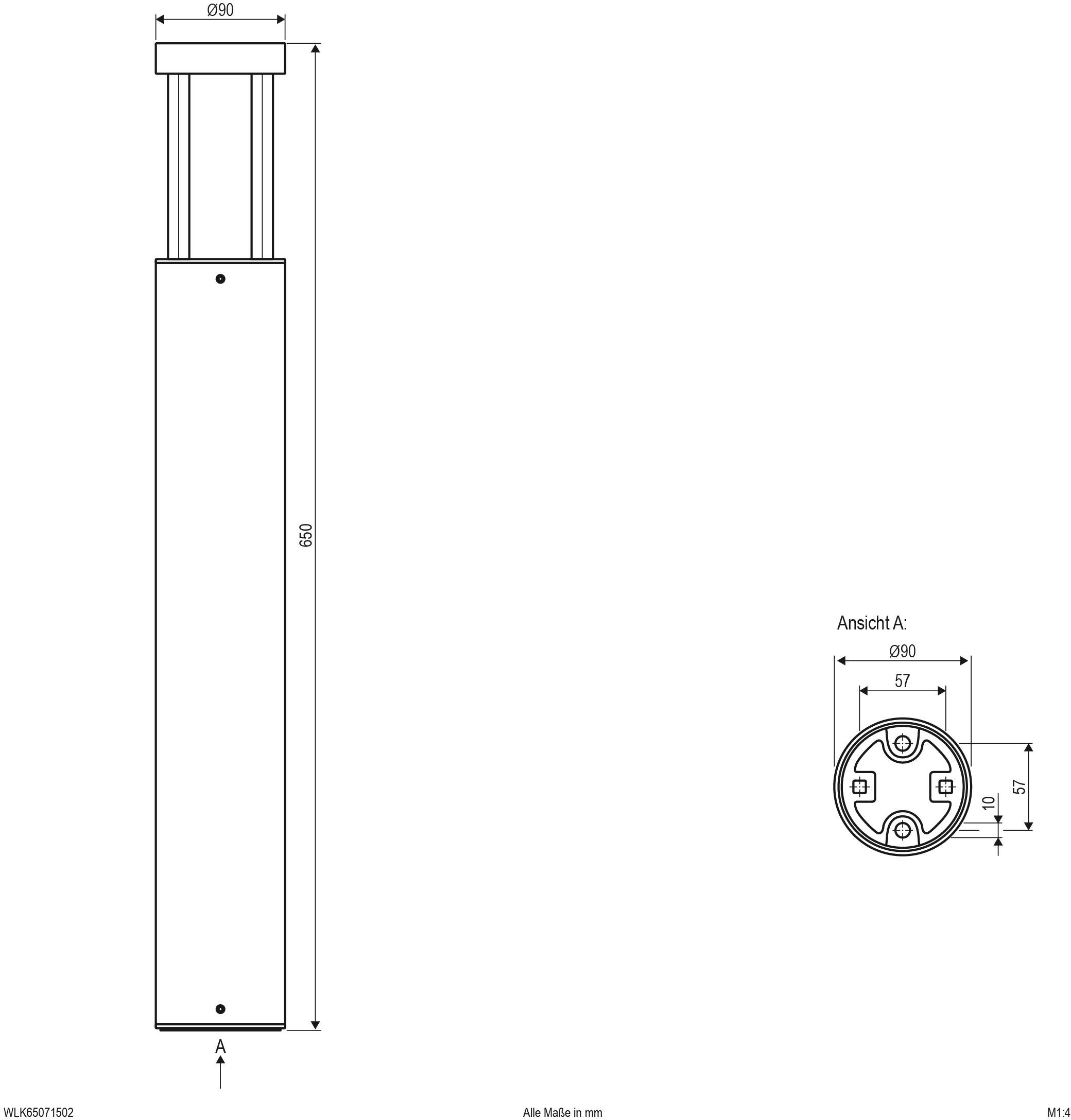 EVN WLK65071502 LED-Außenstandleuchte 7W Anthrazit