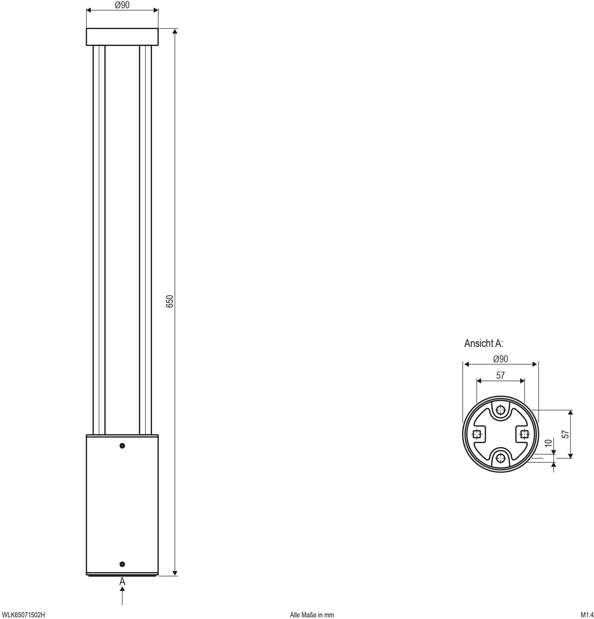 EVN WLK65071502H LED-Außenstandleuchte 7W Anthrazit