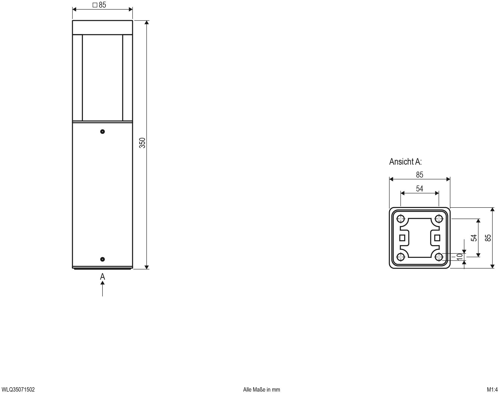 EVN WLQ35071502 LED-Außenstandleuchte 7W Anthrazit