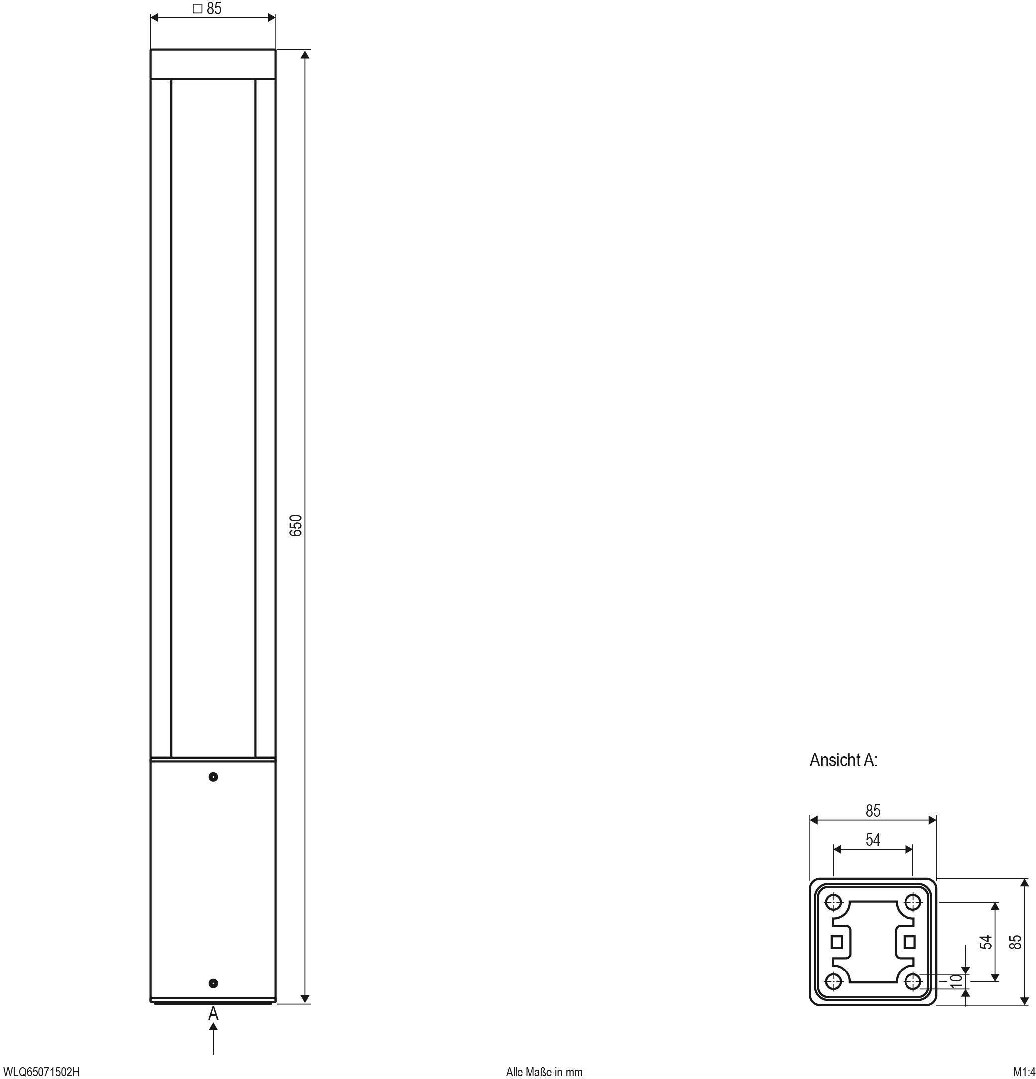 EVN WLQ65071502H LED-Außenstandleuchte 7W Anthrazit