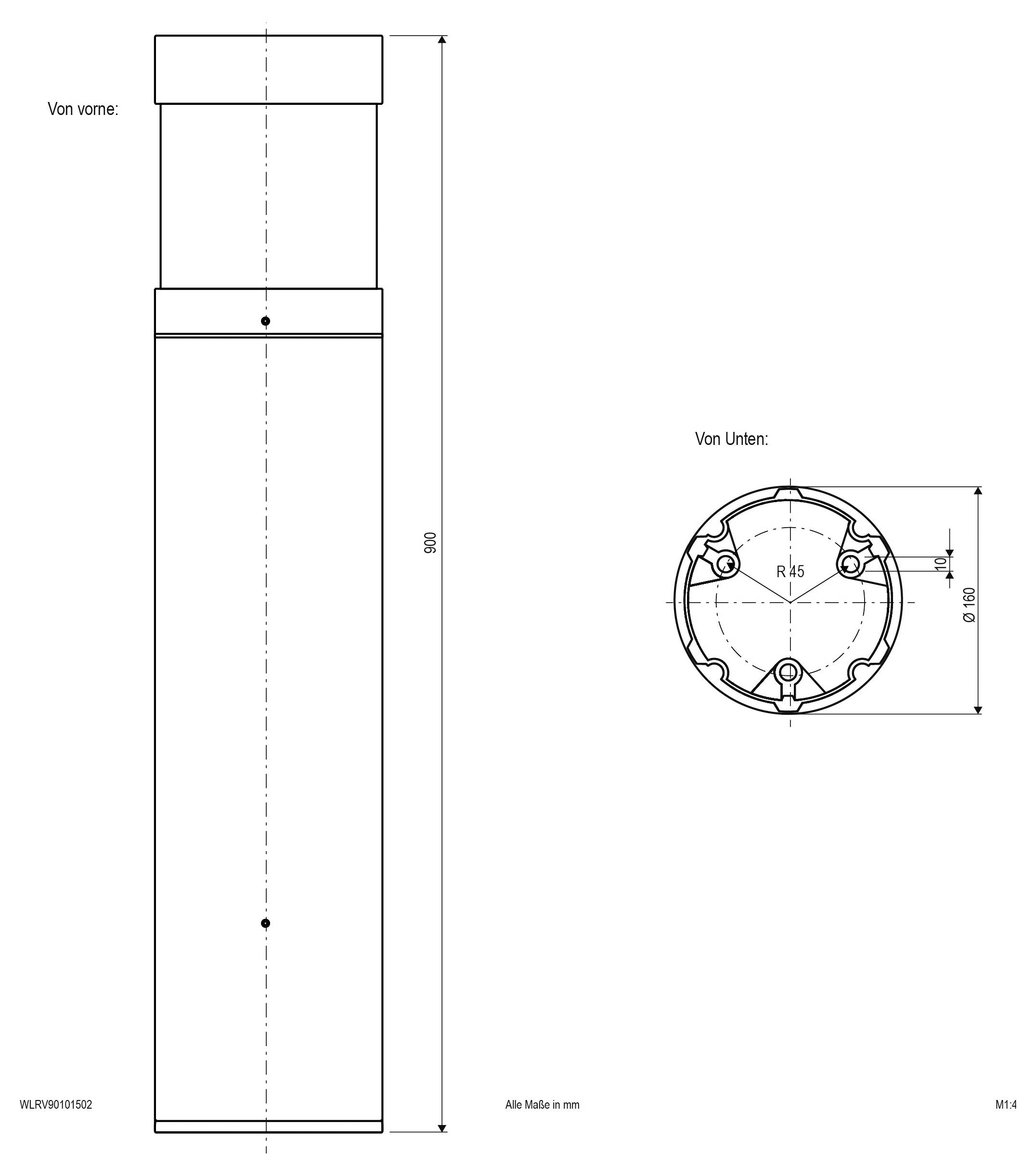 EVN WLRV90101502 WLRV90101502 LED-Außenstandleuchte 10W Anthrazit
