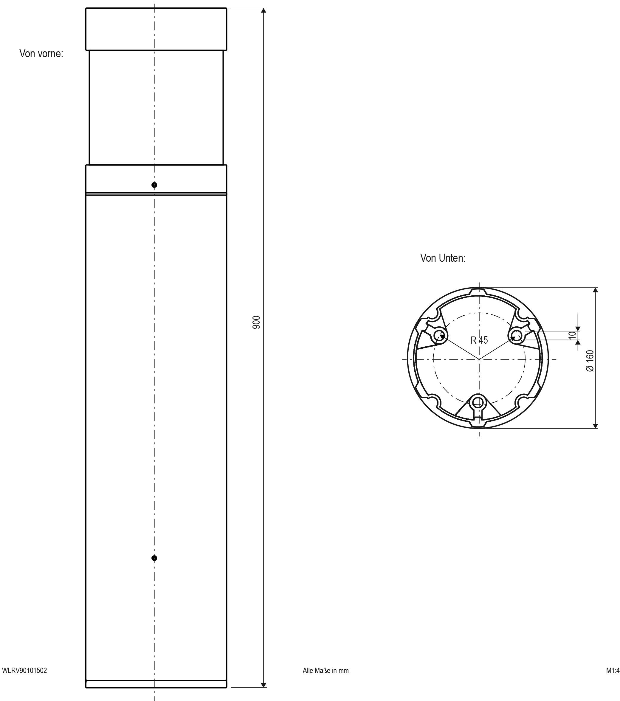 EVN WLRV90101502 LED-Außenstandleuchte 10W Anthrazit