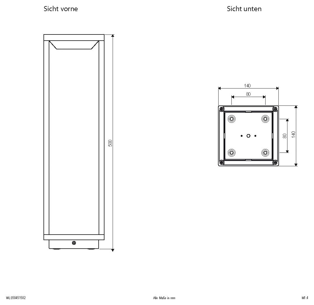 EVN WLS50451502 WLS50451502 Solar-Außenstandleuchte mit Bewegungsmelder LED LED fest eingebaut 2.2W Anthrazit