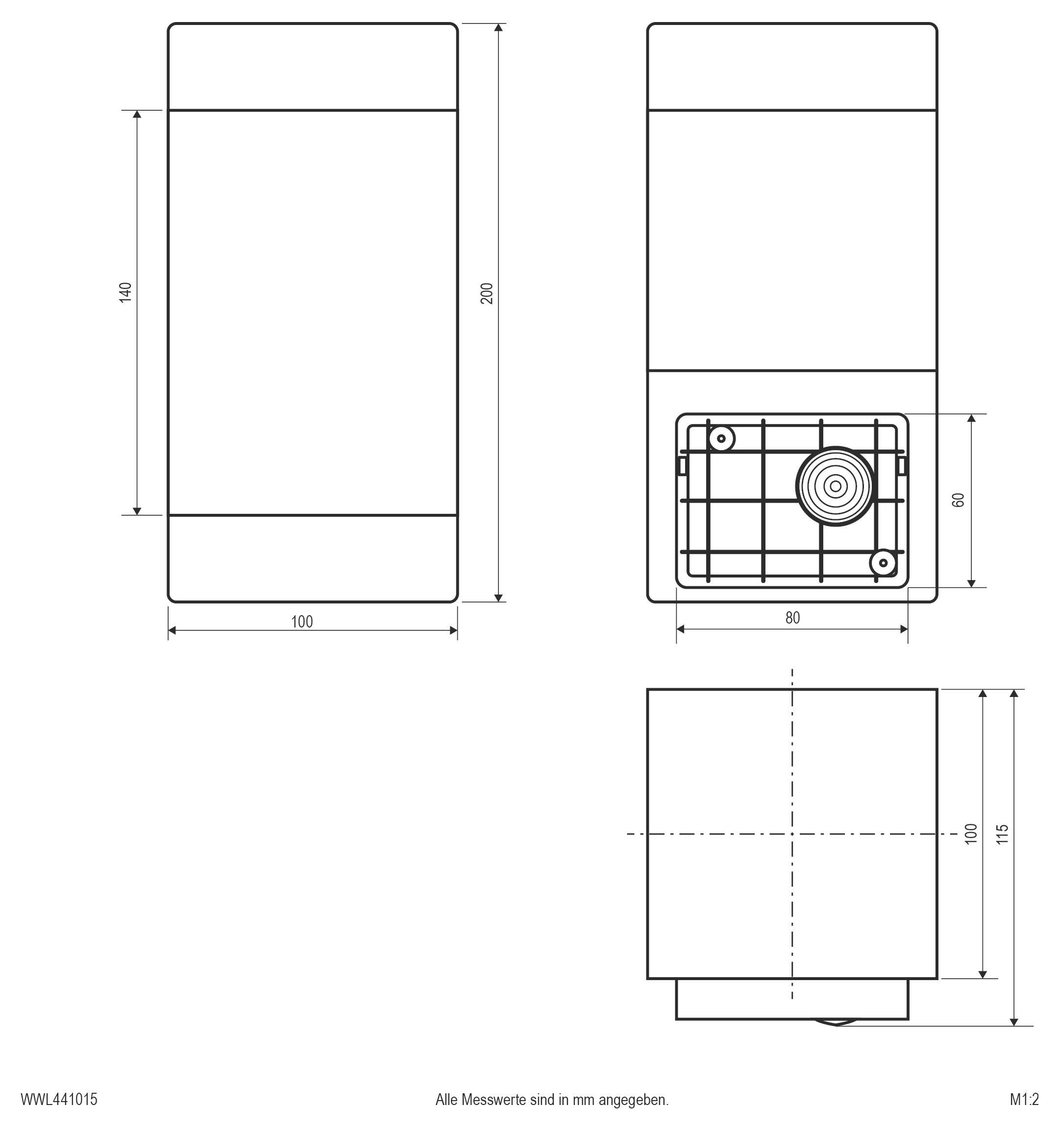 EVN WWL441015 WWL441015 Außenwandleuchte E27 Anthrazit
