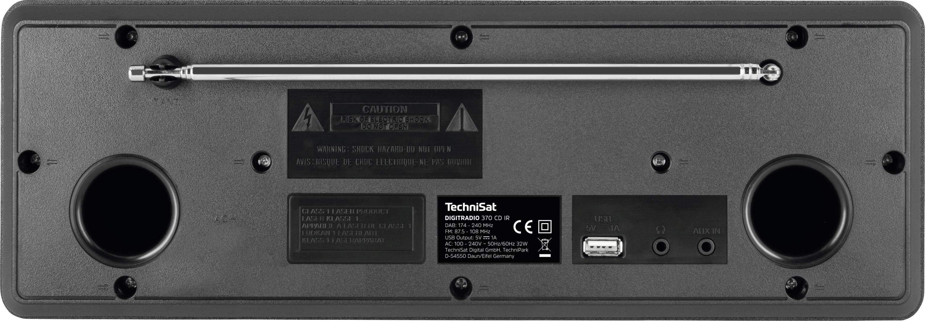 TechniSat DIGITRADIO 370 CD IR Tischradio DAB+, DAB, UKW, Internet WLAN, Bluetooth®, CD, USB, Inter