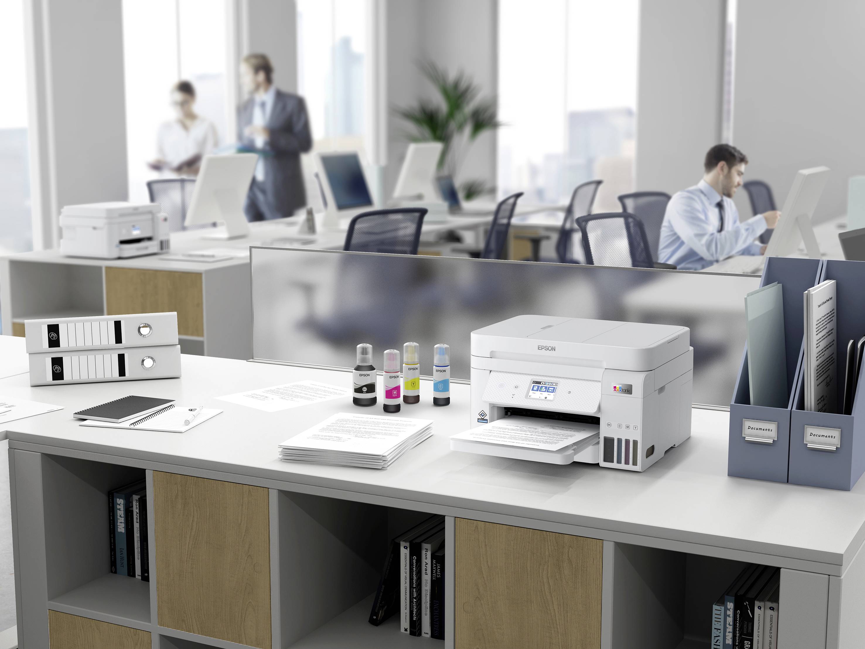 Epson EcoTank ET-4856 Multifunktionsdrucker Tintenstrahl Farbe A4 Drucker, Scanner, Kopierer, Fax ADF, Duplex, LAN, Tintentank-System, USB, WLAN