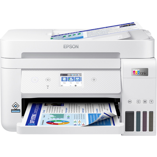 Epson EcoTank ET-4856 Multifunktionsdrucker A4 Drucker, Scanner, Kopierer, Fax ADF, Duplex, LAN, Tintentank-System, USB, WLAN