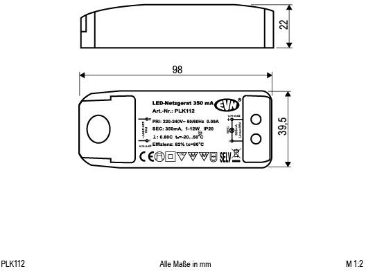 EVN PLK112 LED-Treiber Konstantstrom 350mA 1St.