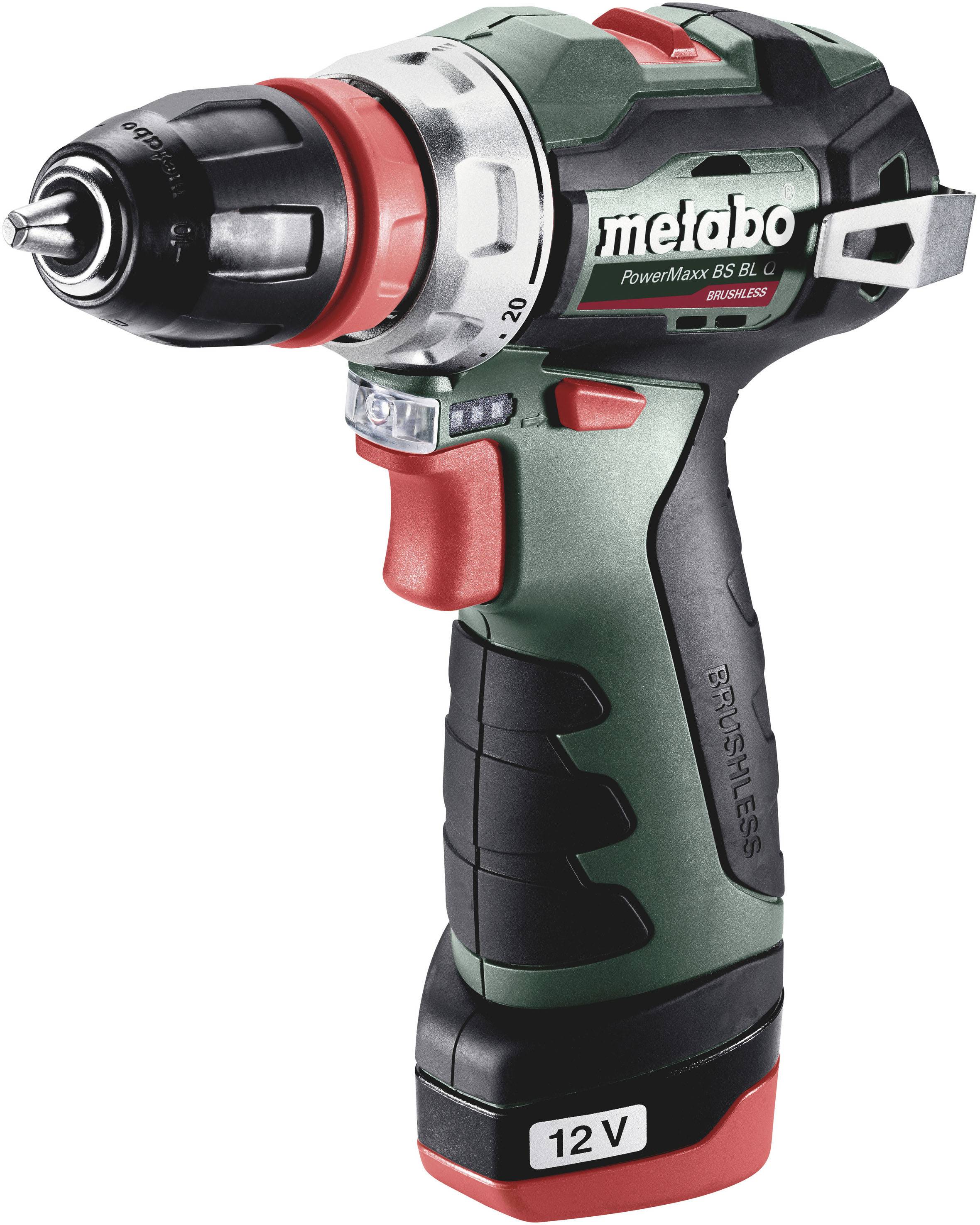 Metabo PowerMaxx BS BL Q 601749500 Akku-Bohrschrauber 12V 2Ah Li-Ion inkl. 2. Akku
