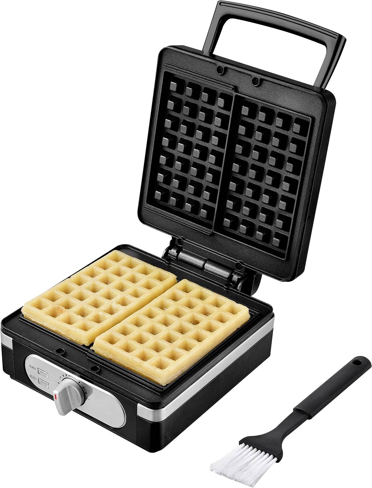 TKG Team Kalorik WM 1005 BK Waffeleisen Schwarz (seidenmatt)