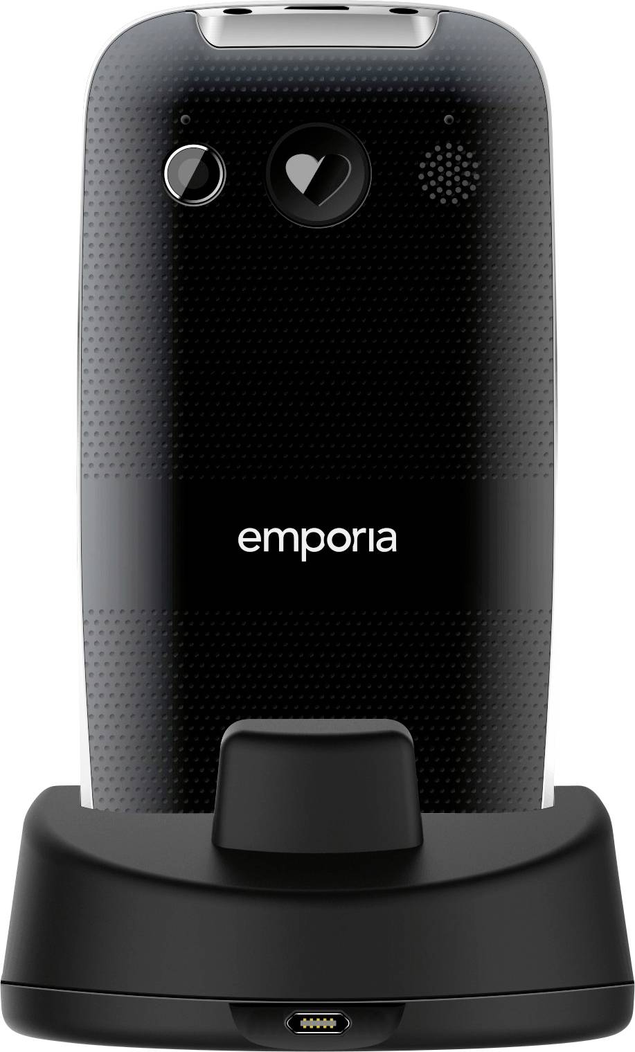 Emporia ACTIVE Senioren-Handy IP54, mit Ladestation, SOS Taste Schwarz