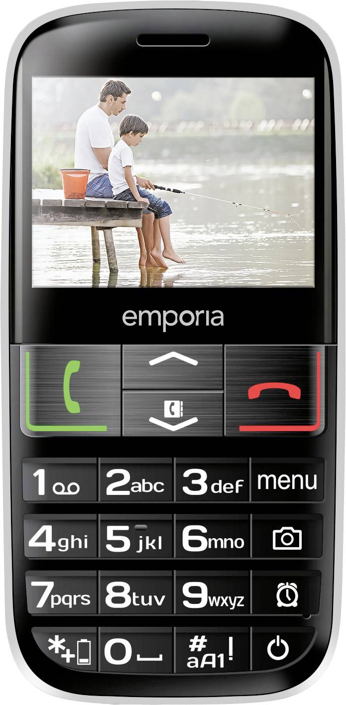 Emporia ACTIVE Senioren-Handy IP54, mit Ladestation, SOS Taste Schwarz