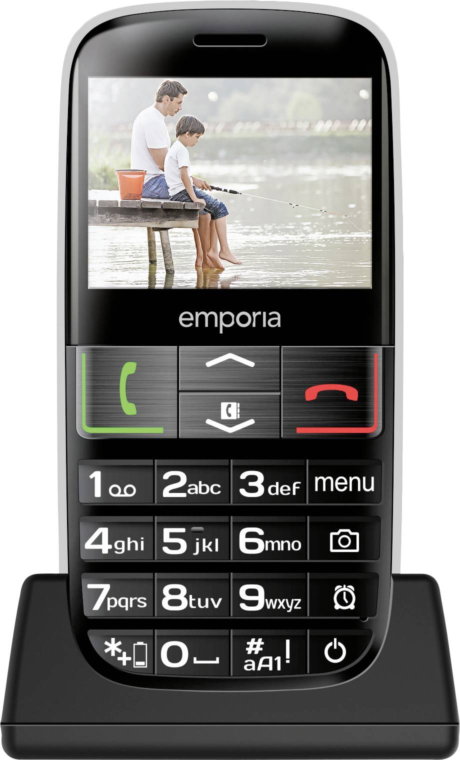 Emporia ACTIVE Senioren-Handy IP54, mit Ladestation, SOS Taste Schwarz