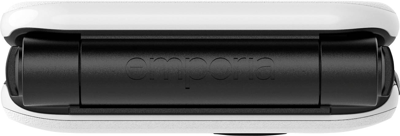 Emporia SIMPLICITYglam Senioren-Klapp-Handy IP54, mit Ladestation, SOS Taste, Spritzwassergeschützt Weiß