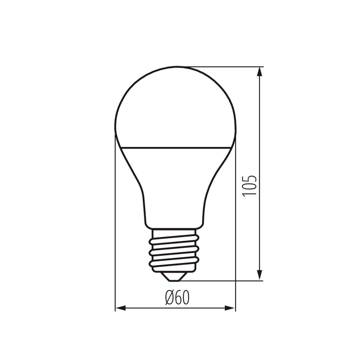 Kanlux LED-Leuchtmittel EEK: E (A - G) S A60 7W E27 CCT E27 7W Warmweiß bis Kaltweiß
