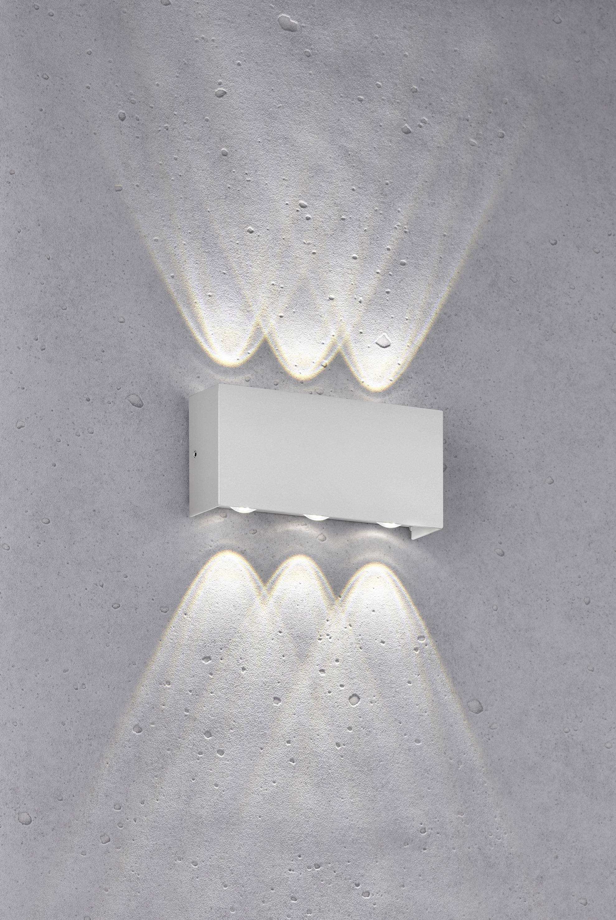 Fischer & Honsel Nairobi 30396 Außenwandleuchte LED, Lichtquelle nicht austauschbar 9W LED Silber