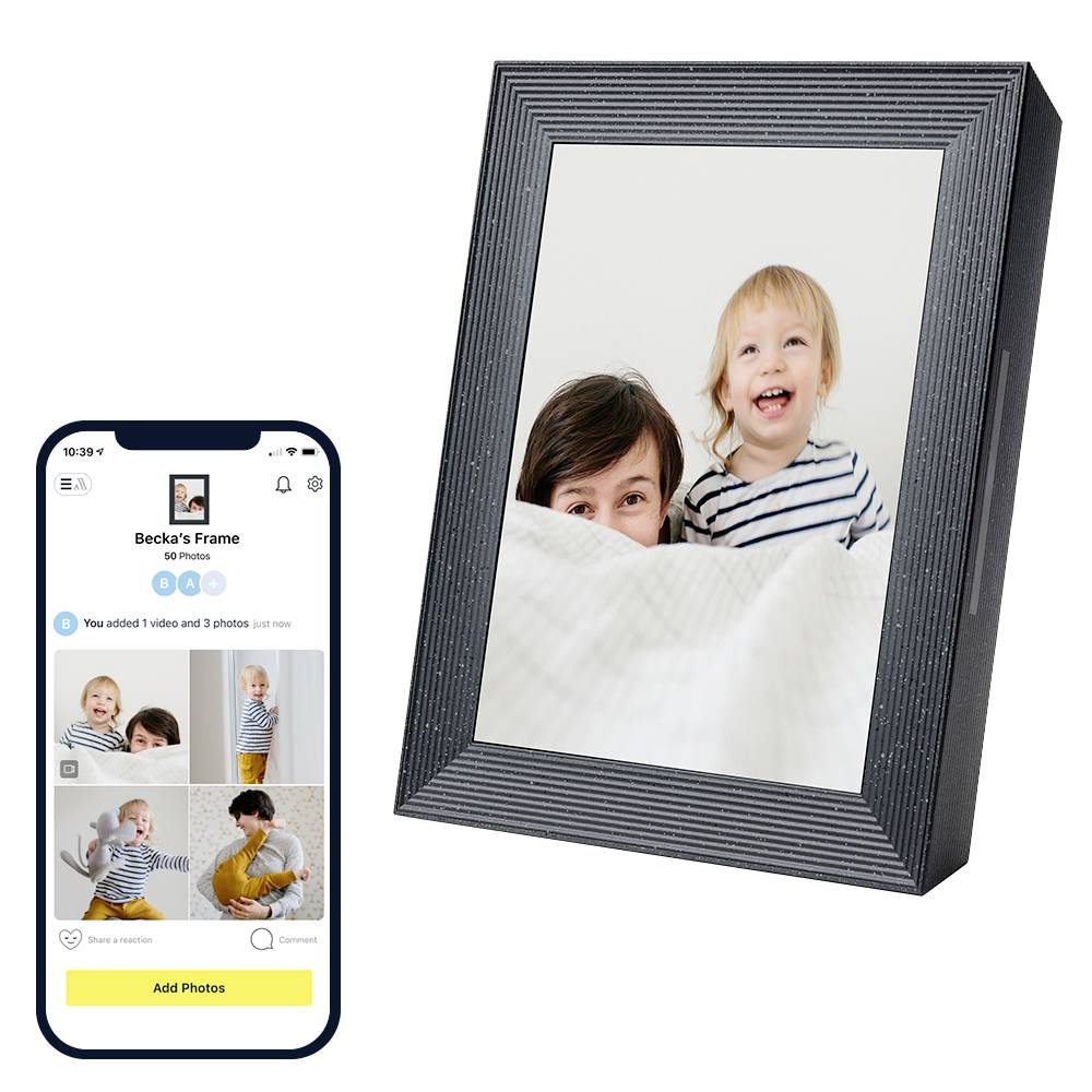 Aura Frames Mason Luxe Digitaler Bilderrahmen 24.6 cm 9.7 Zoll 2048 x 1536 Pixel Kiesel-Grau