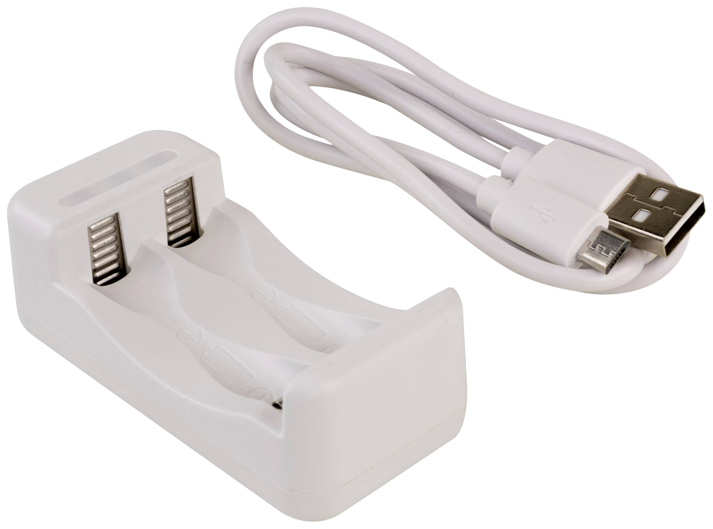 Ansmann Basic II + 2× AA 1300mAh Rundzellen-Ladegerät NiMH Micro (AAA), Mignon (AA)