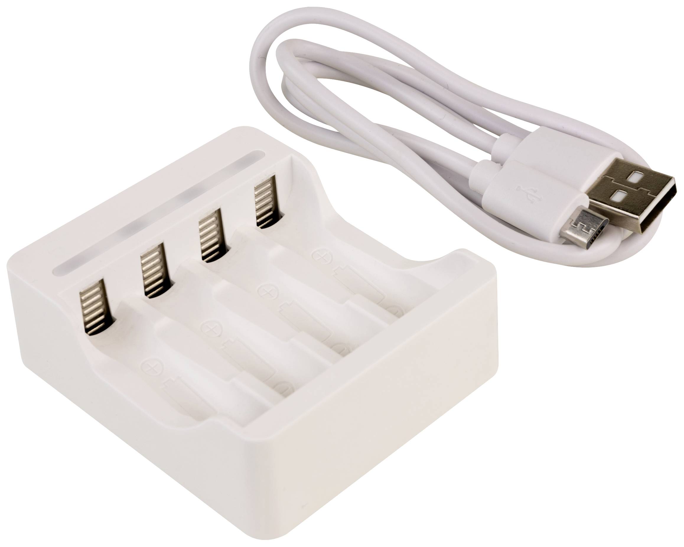 Ansmann Basic IV + 4× AA 1300mAh Rundzellen-Ladegerät NiCd Micro (AAA), Mignon (AA)