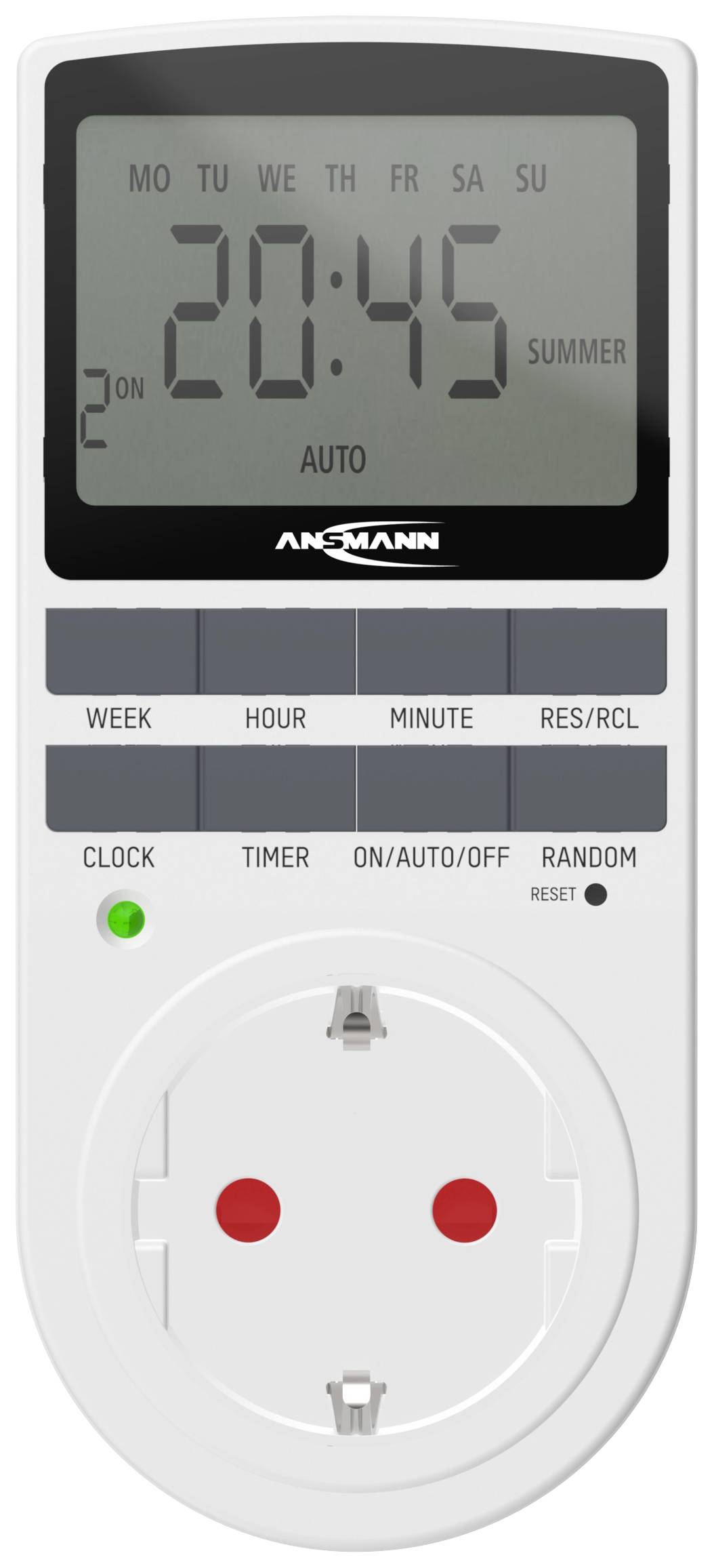 Ansmann 1260-0006 Zeitschaltuhr Programmierpaket digital Tagesprogramm, Wochenprogramm 3680W IP20 Dauerbetrieb