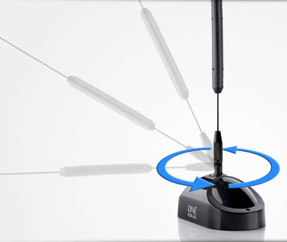 One For All SV 9311-5G Passive DVB-T/T2-Stabantenne Innenbereich Schwarz