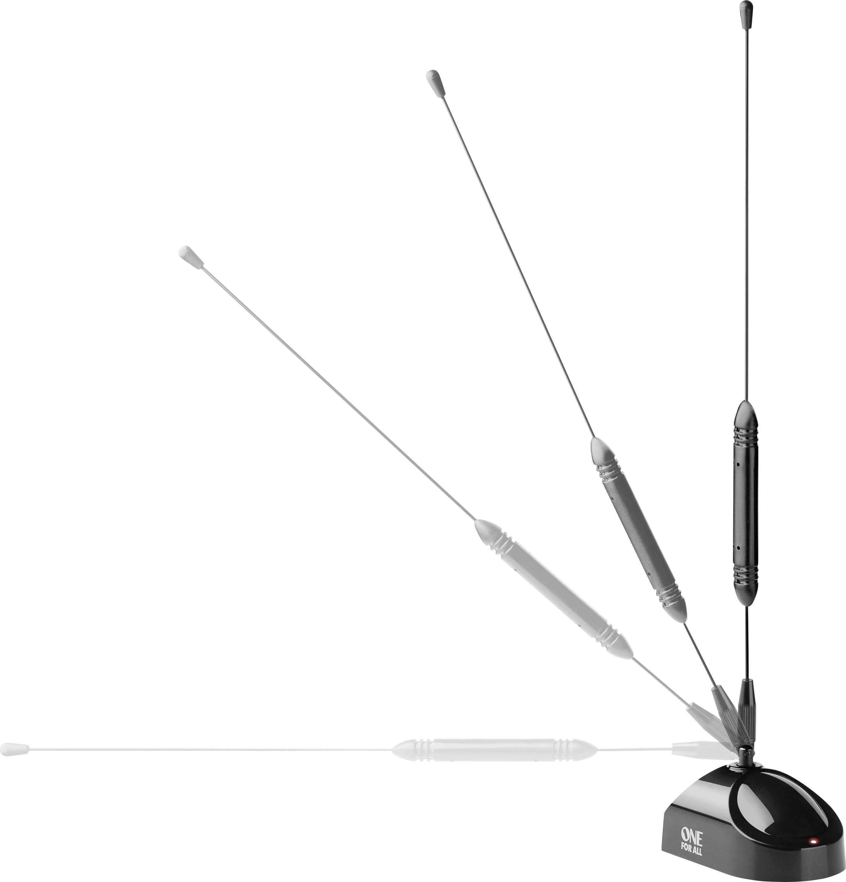 One For All SV 9311-5G Passive DVB-T/T2-Stabantenne Innenbereich Schwarz