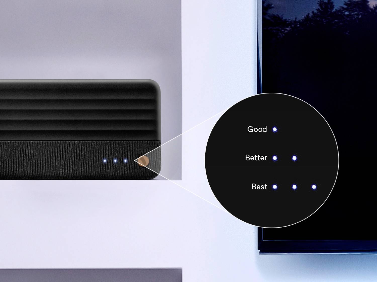 One For All SV 9482-5G Passive DVB-T/T2-Flachantenne Innenbereich Schwarz