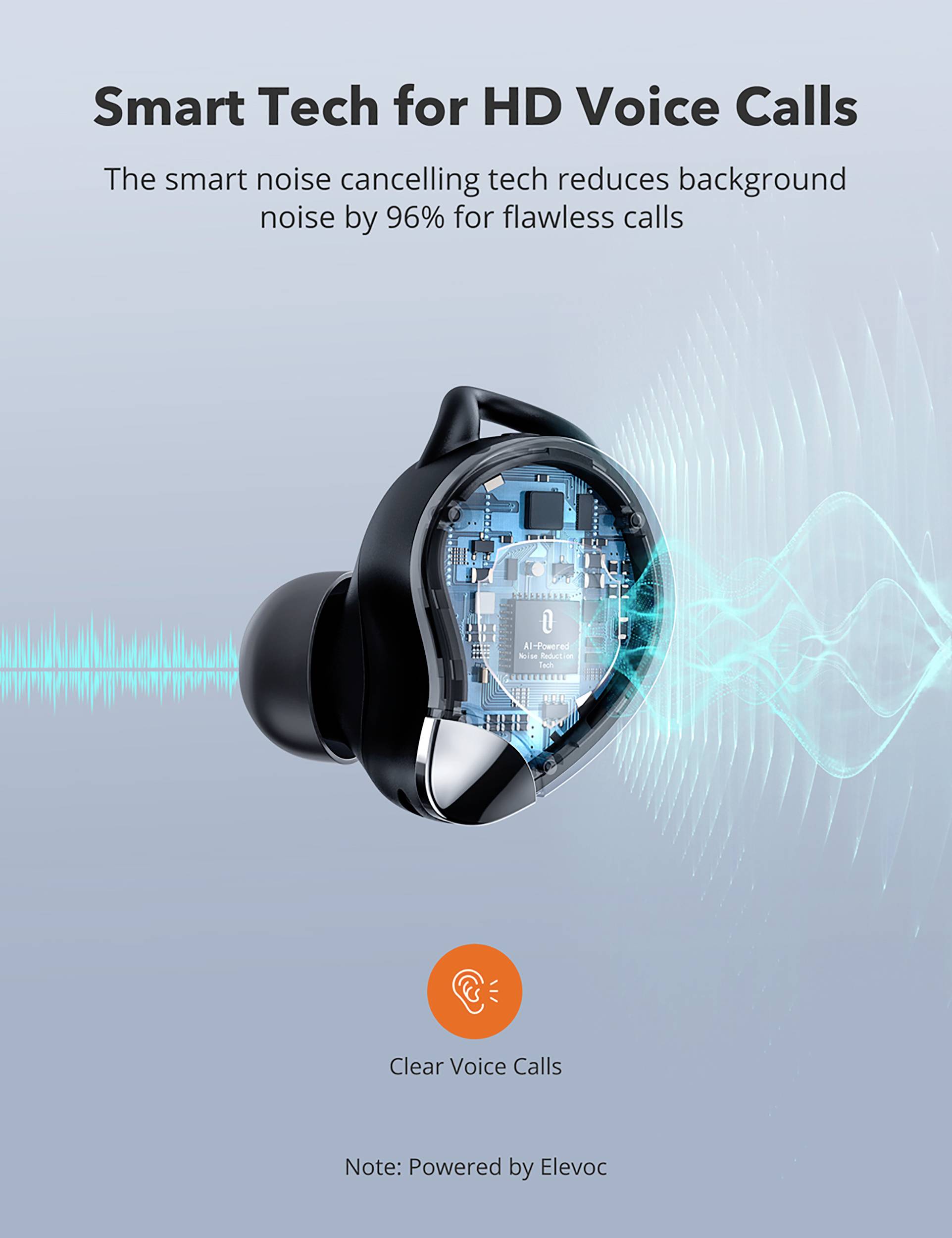 Taotronics SoundLiberty 79 In Ear Kopfhörer Bluetooth® Schwarz Headset, Lautstärkeregelung, Schweißresistent, Touch-Steuerung