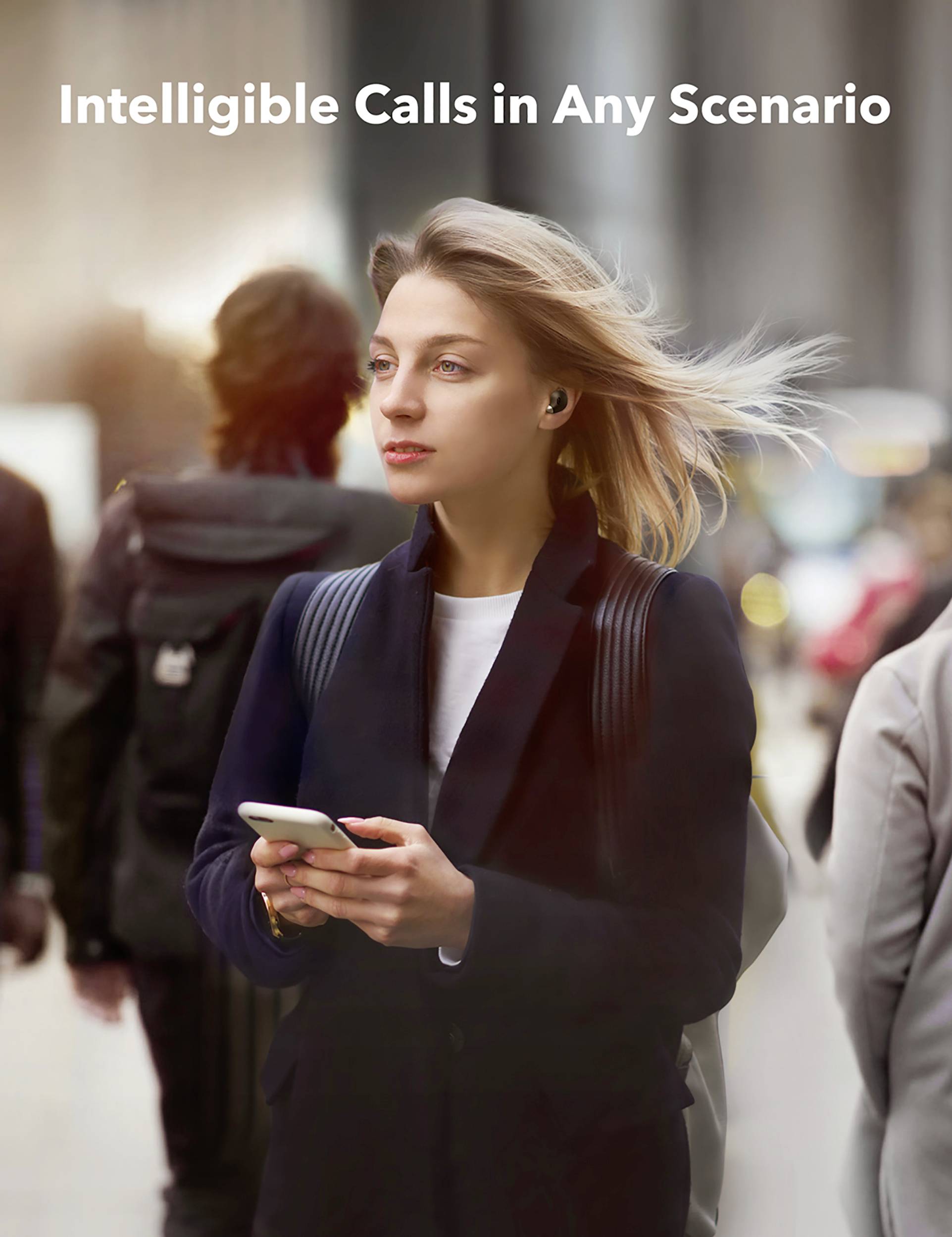 Taotronics SoundLiberty 79 In Ear Kopfhörer Bluetooth® Schwarz Headset, Lautstärkeregelung, Schweißresistent, Touch-Steuerung