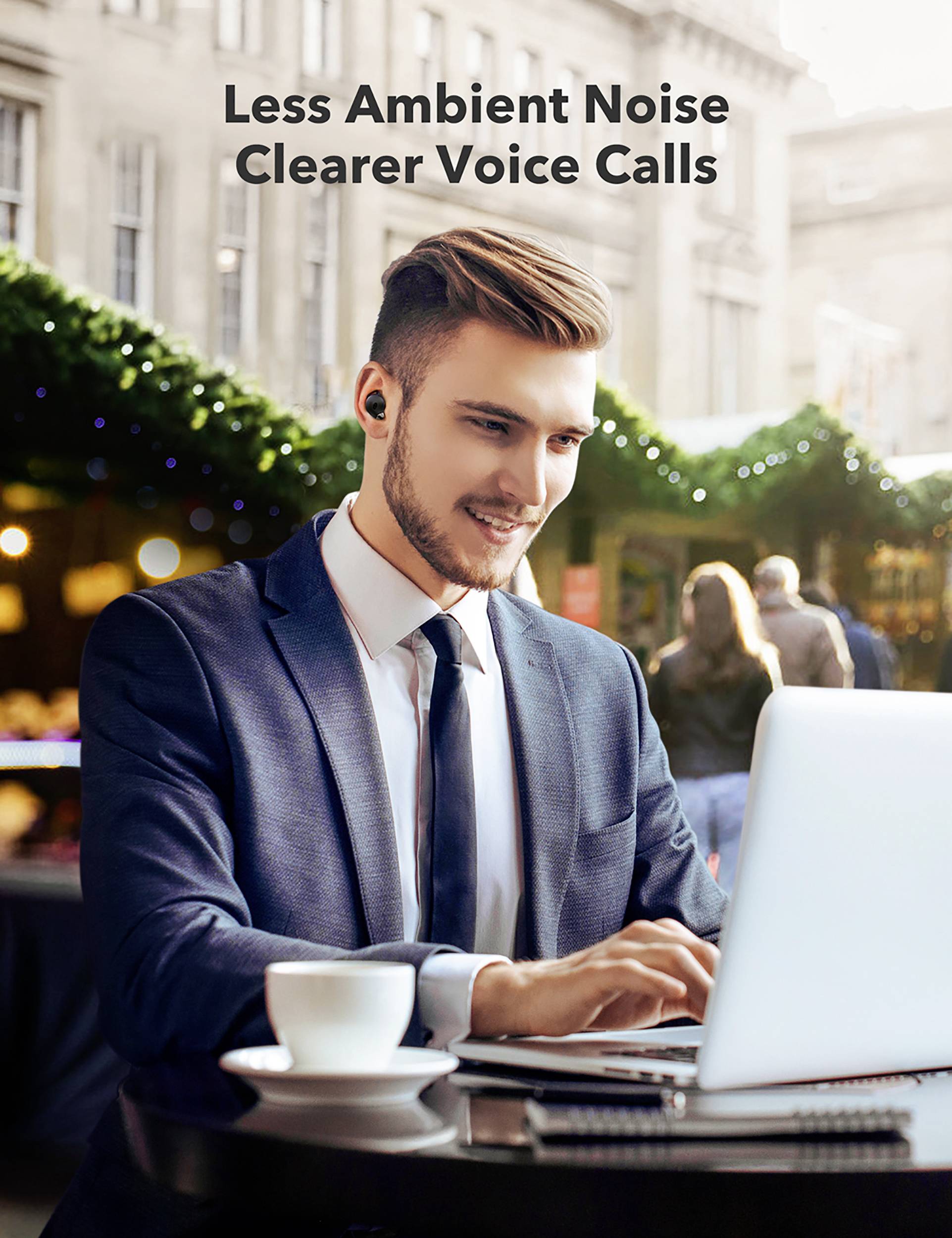 Taotronics SoundLiberty 79 In Ear Kopfhörer Bluetooth® Schwarz Headset, Lautstärkeregelung, Schweißresistent, Touch-Steuerung