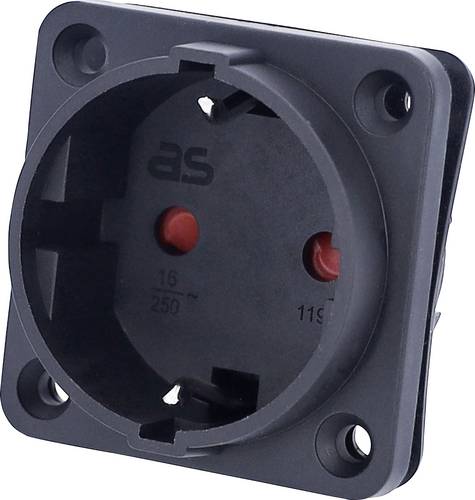 AS Schwabe 45081 Einbau-Steckdose IP20 Schwarz