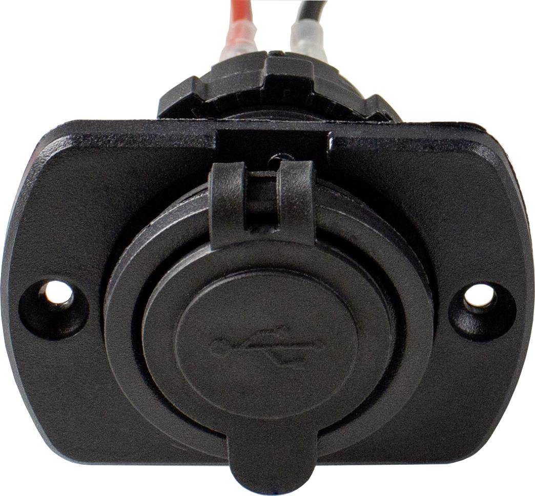 AS Schwabe USB 2fach Einbaudose Caravan, schwarz USB 2fach Einbaudose Caravan, schwarz Belastbarkeit Strom max.=2.1A