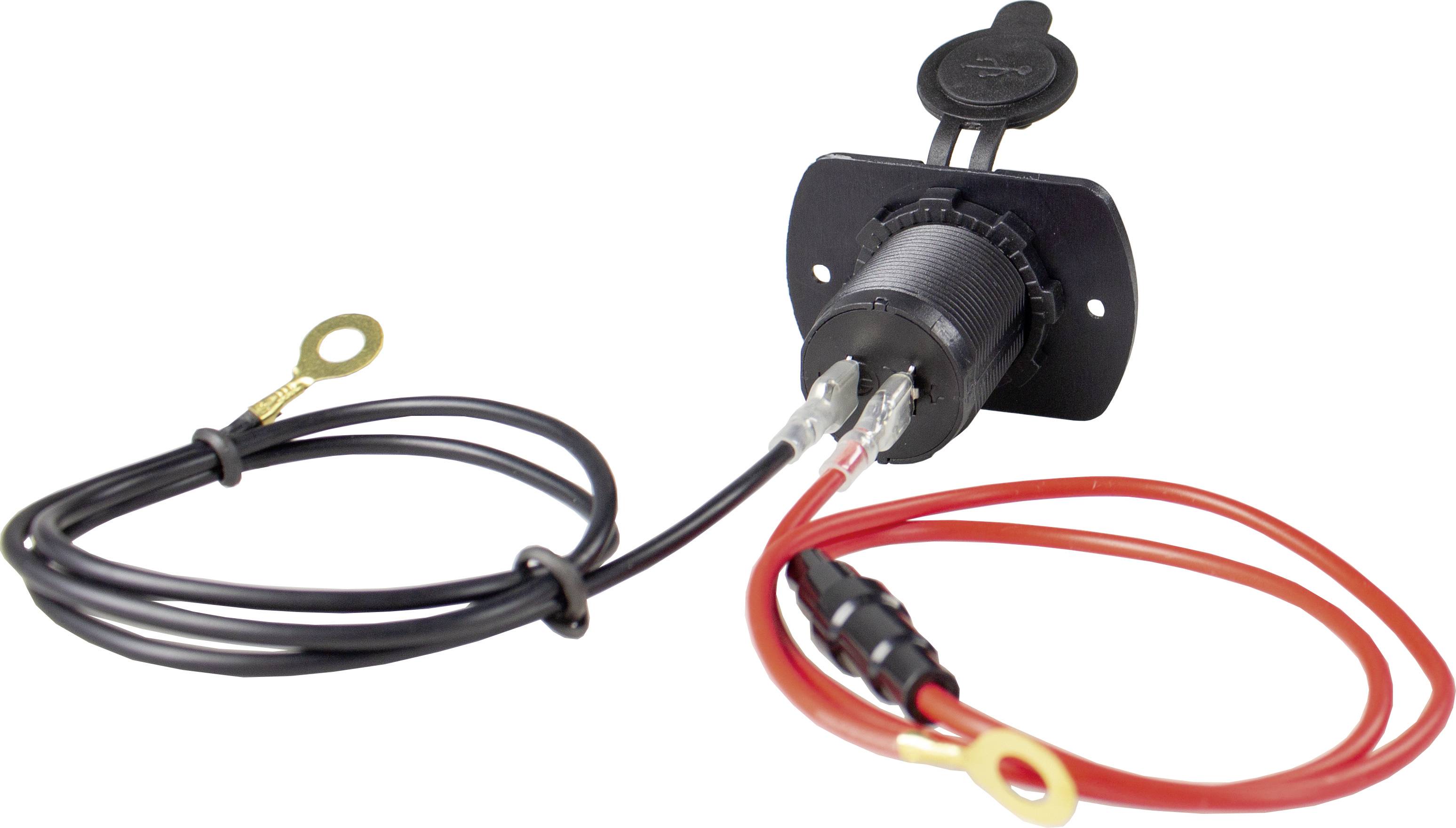 AS Schwabe USB 2fach Einbaudose Caravan, schwarz USB 2fach Einbaudose Caravan, schwarz Belastbarkeit Strom max.=2.1A