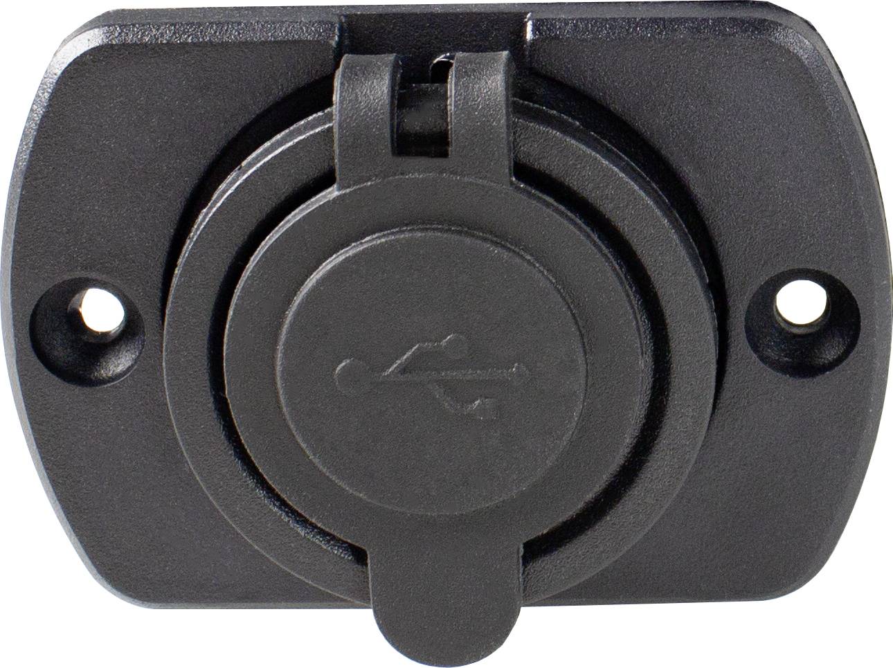 AS Schwabe USB 2fach Einbaudose Caravan, schwarz USB 2fach Einbaudose Caravan, schwarz Belastbarkeit Strom max.=2.1A