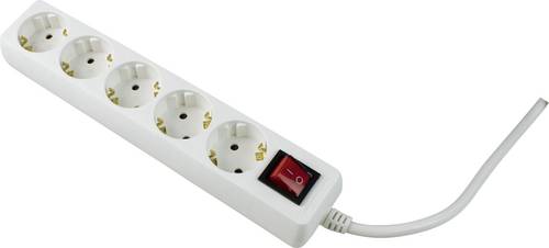 AS Schwabe 11393 Steckdosenleiste mit Schalter Weiß Schutzkontakt 1 St.