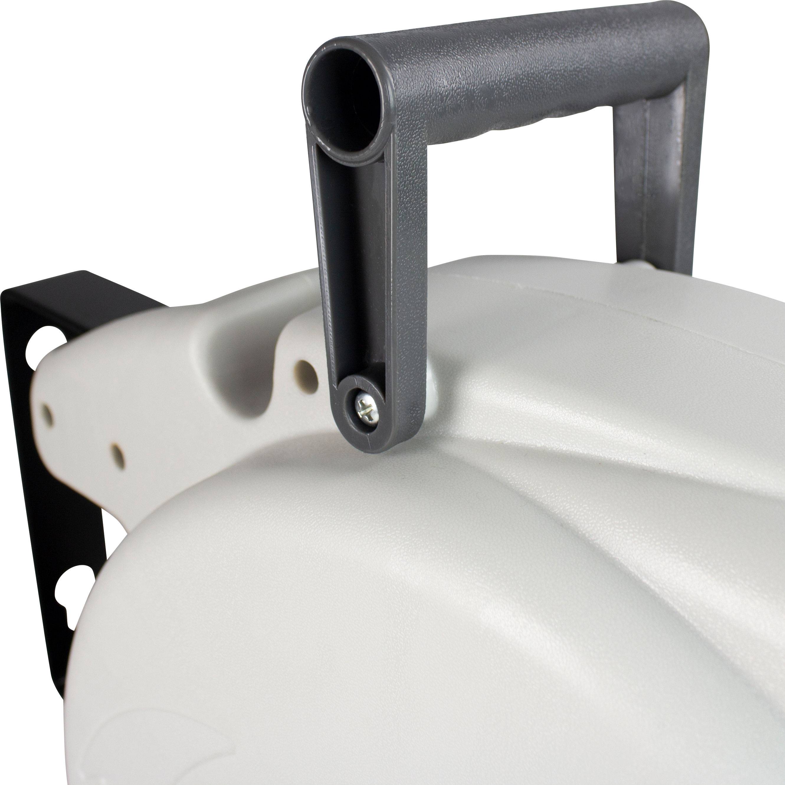 AS Schwabe 12645 Wandkabeltrommel 20 m Schwarz Schutzkontakt-Winkelstecker, Frankreich-Stecker