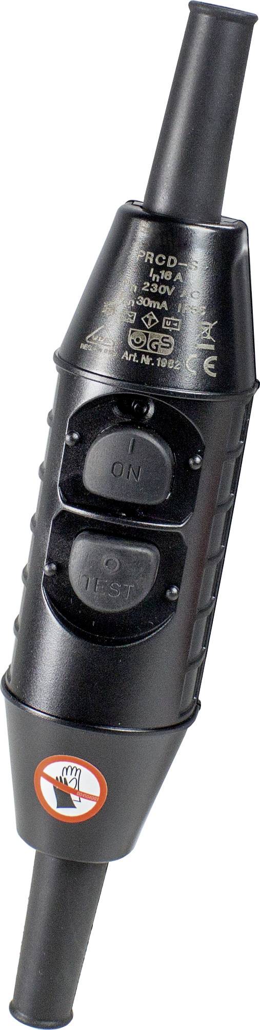 AS Schwabe 45305 Personenschutz-Zwischenstecker PRCD-S 230V Orange, Schwarz IP55